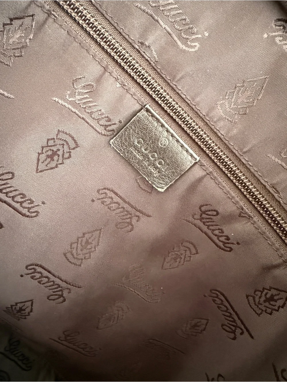 GUCCI Leather Briefcase in Dark Brown